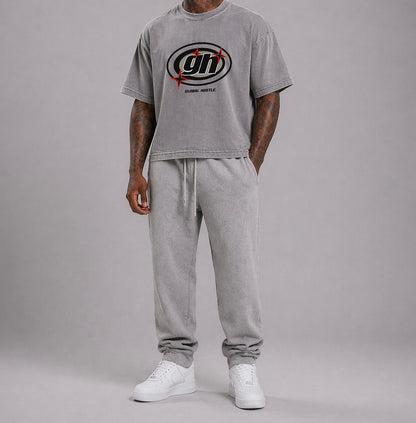 Mens Cropped Global Hustle Tee