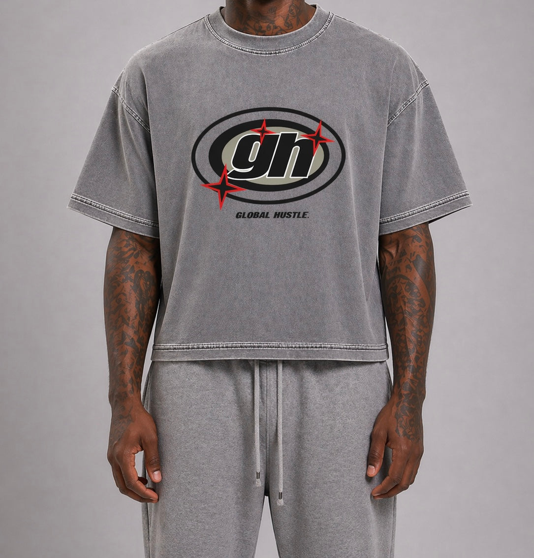 Mens Cropped Global Hustle Tee
