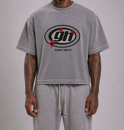 Mens Cropped Global Hustle Tee