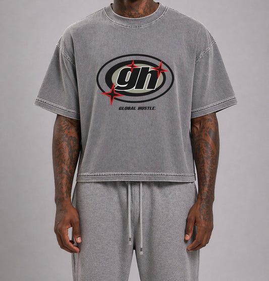 Mens Cropped Global Hustle Tee