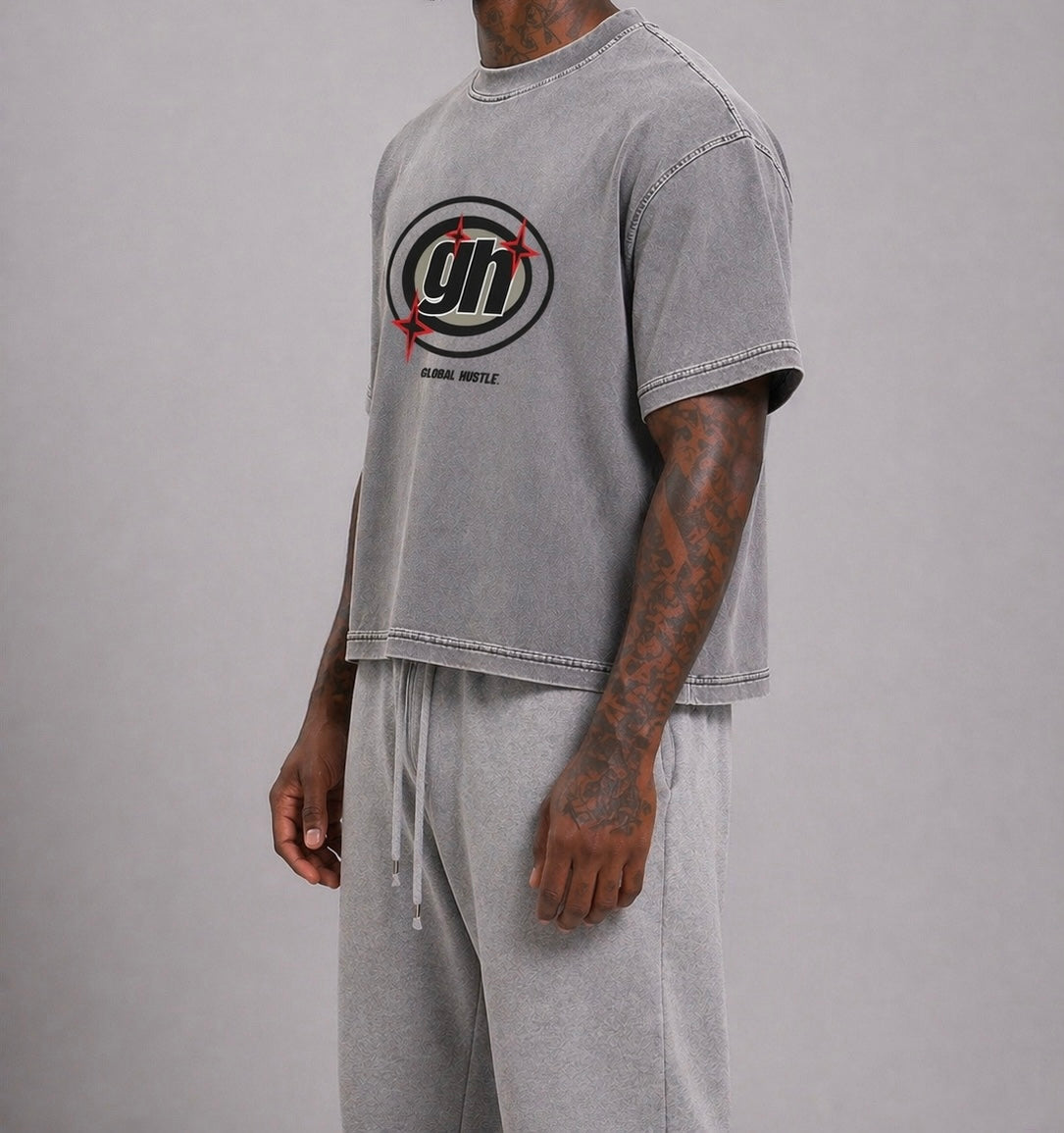 Mens Cropped Global Hustle Tee