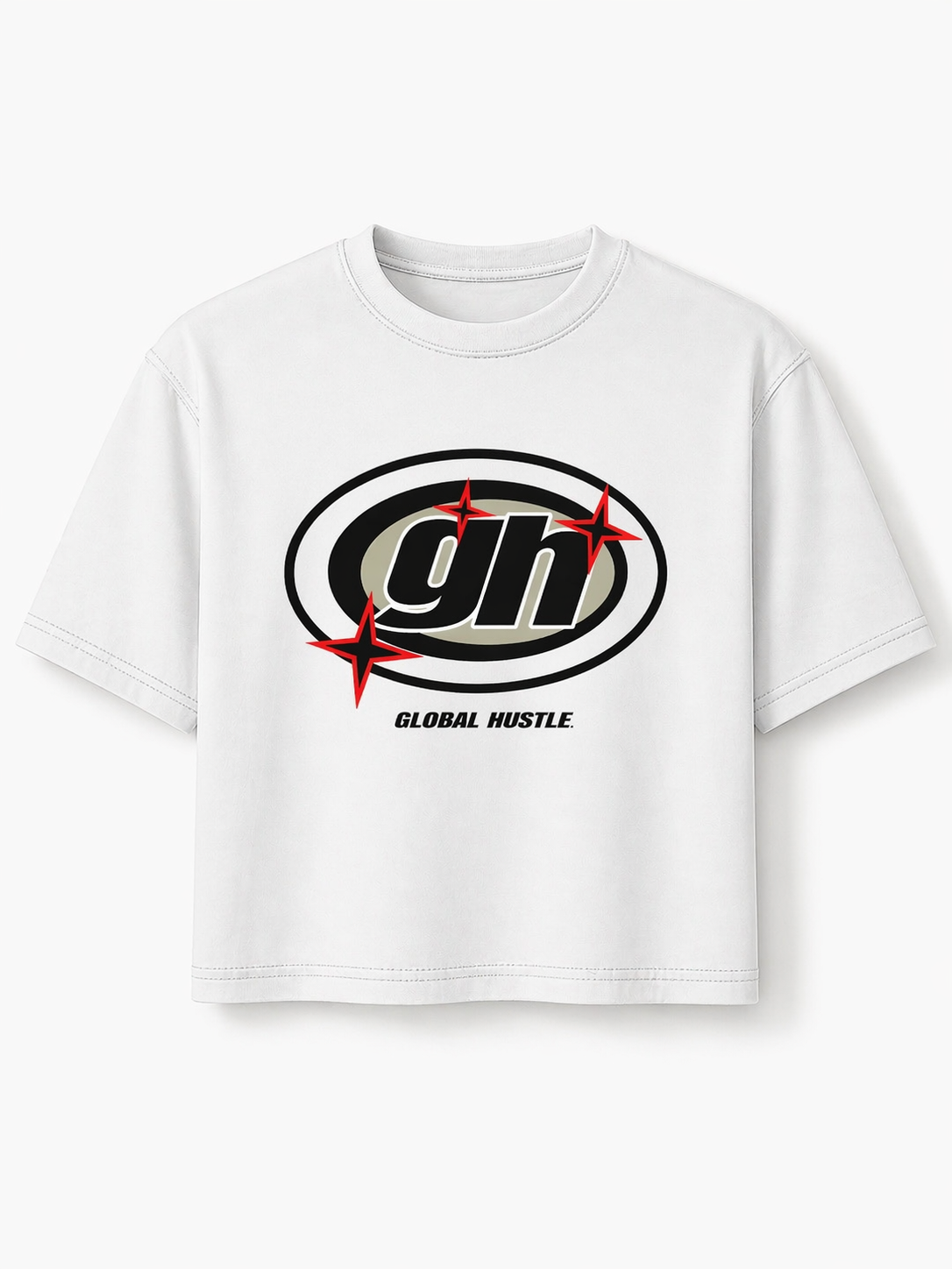 Mens Cropped Global Hustle Tee