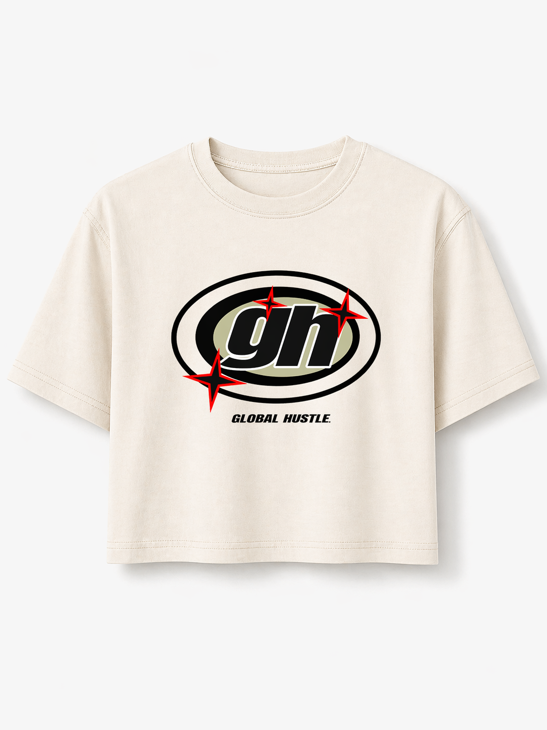 Mens Cropped Global Hustle Tee